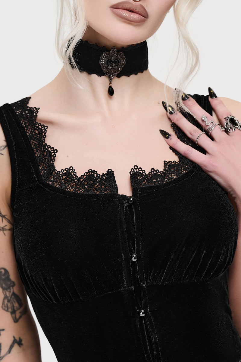 Hexina Velvet Maxi Dress