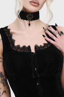 Hexina Velvet Maxi Dress