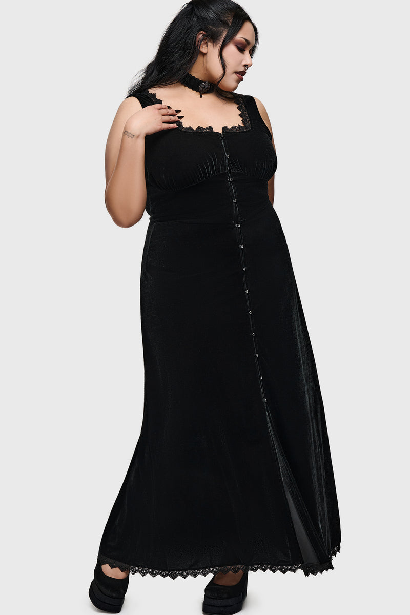 Hexina Velvet Maxi Dress