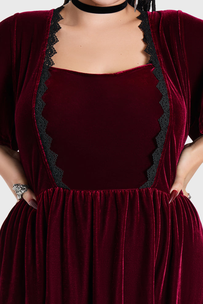 HEXINA'S CURSE VELVET MIDI DRESS
