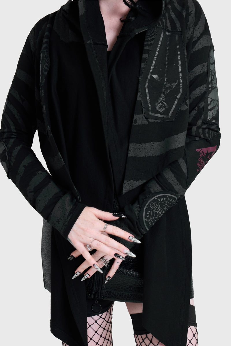 HOW MUCH LONGER? CROPPED OPEN CARDI