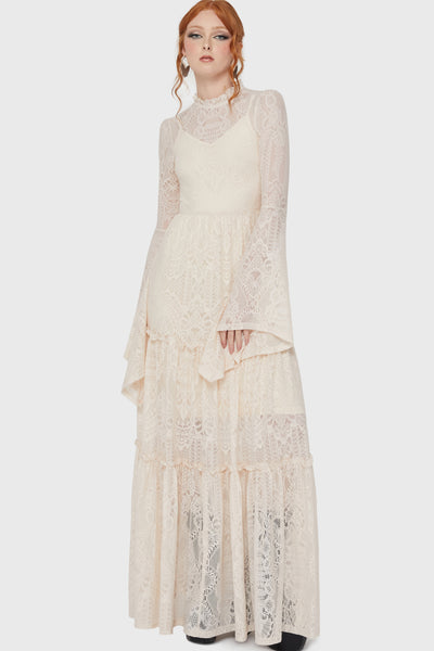 Hecate Lace Maxi Dress [IVORY]