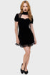 Julienne Velvet Keyhole Dress [B]