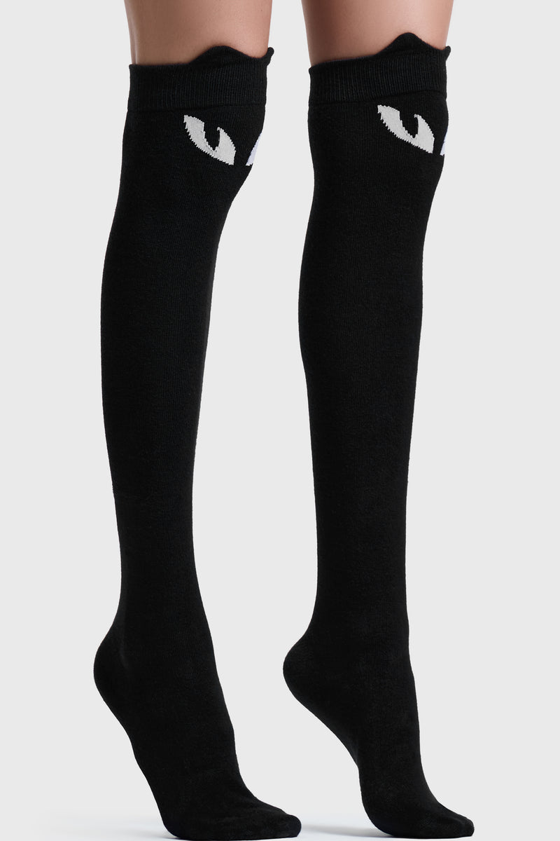 Keiko Kitty Knee High Socks