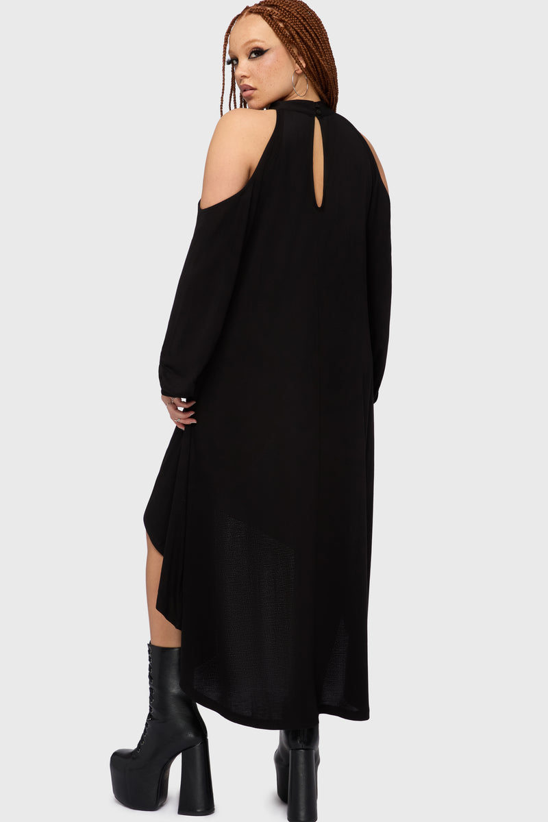 Kihilist Obsidienne Cold Shoulder Dress