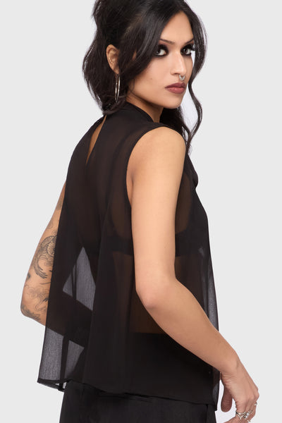 Kihilist Obsidienne Sleeveless Blouse
