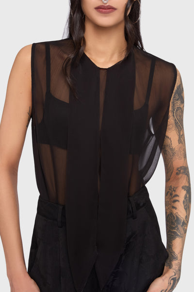 Kihilist Obsidienne Sleeveless Blouse
