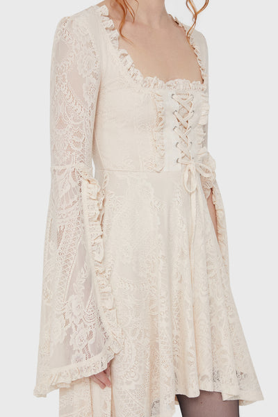 Killing Kisses Lace Maiden Dress [Ivory]