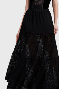 Kiss Of Night Maxi Skirt