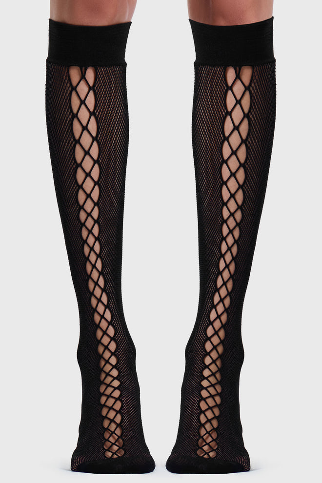 Lace Up Stockings