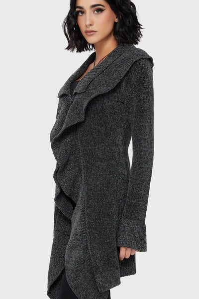 Lunar Owl Cardigan [Grey]
