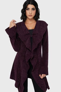 Lunar Owl Cardigan [Purple]
