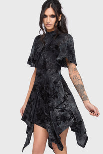 Midnight Vale Short Sleeve Midi Dress