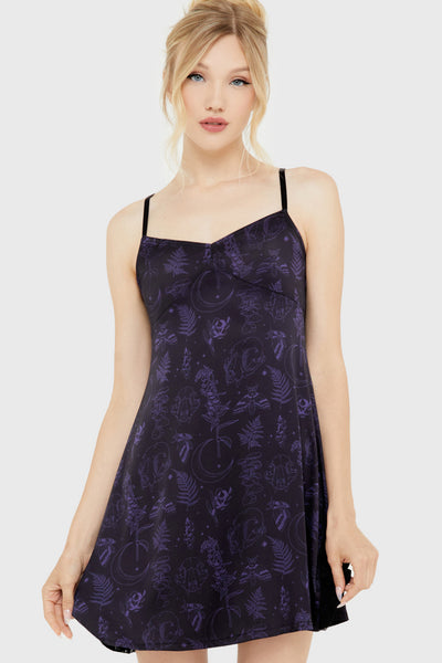 Midnight Moth Slip Dress