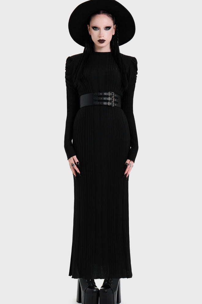 Noir Back Cut Out Maxi Dress