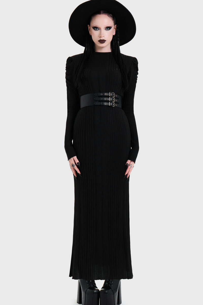 Noir Back Cut Out Maxi Dress