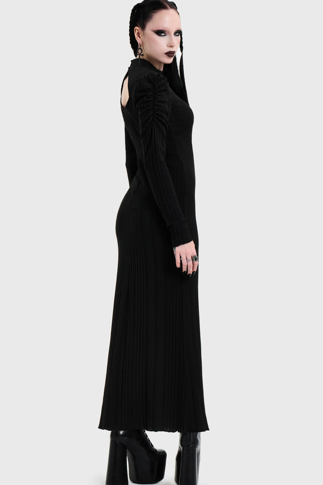 Noir Back Cut Out Maxi Dress