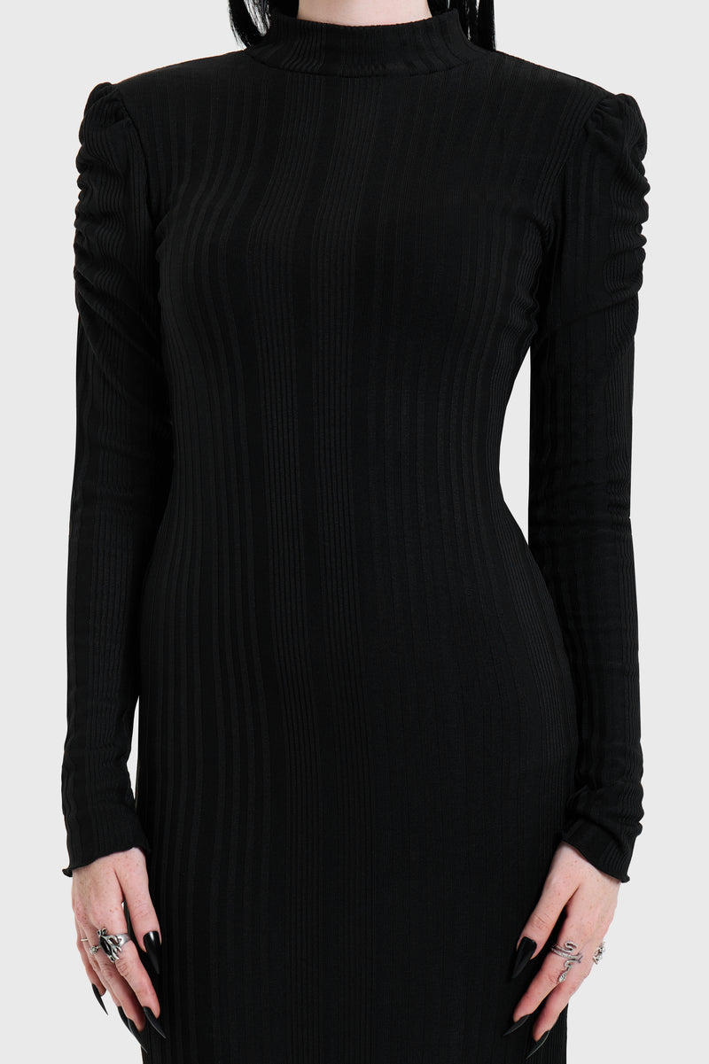 Noir Back Cut Out Maxi Dress