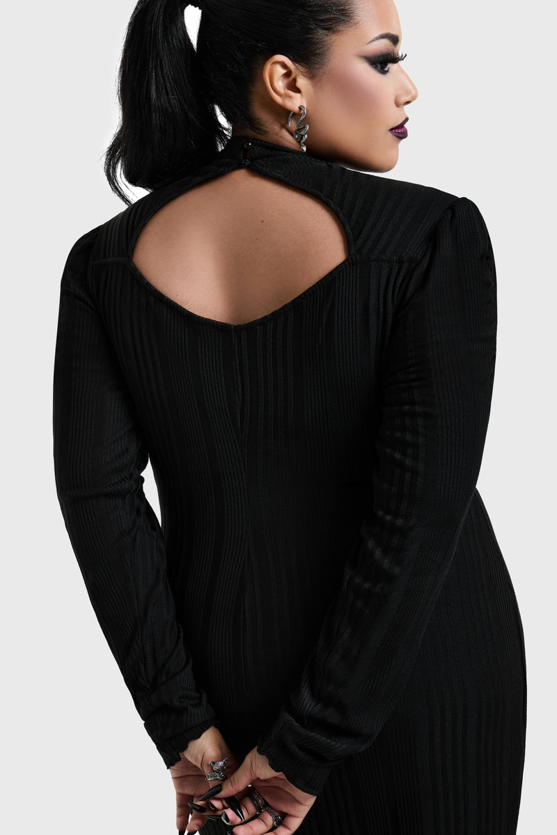 Noir Back Cut Out Maxi Dress