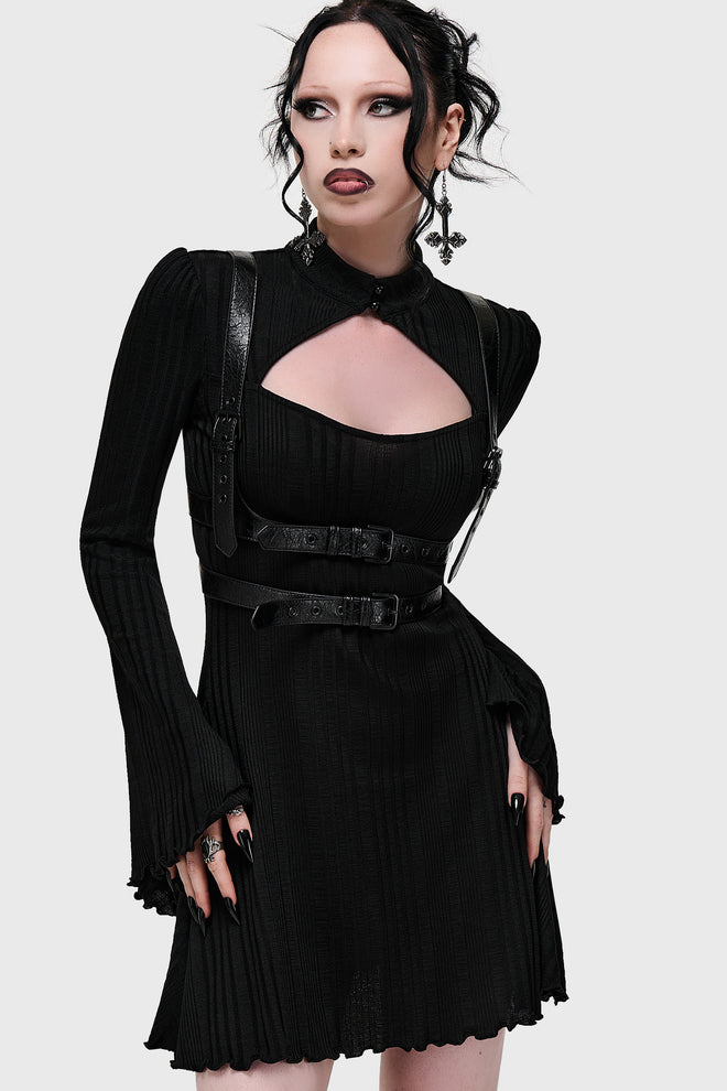 Noir Cut Out Mini Dress