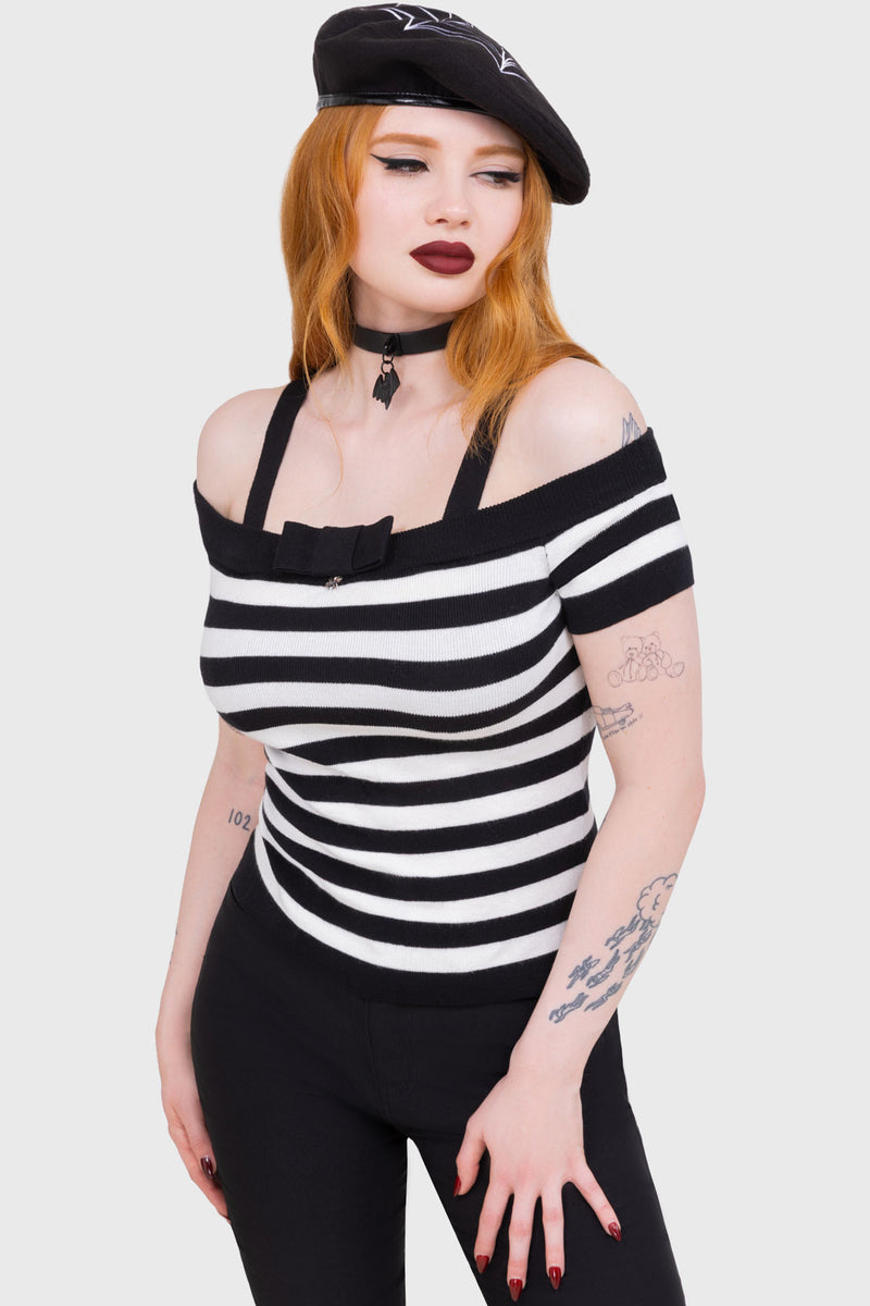 Noir Nancy Bardot Sweater