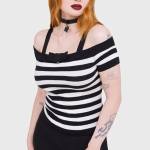 Noir Nancy Bardot Sweater