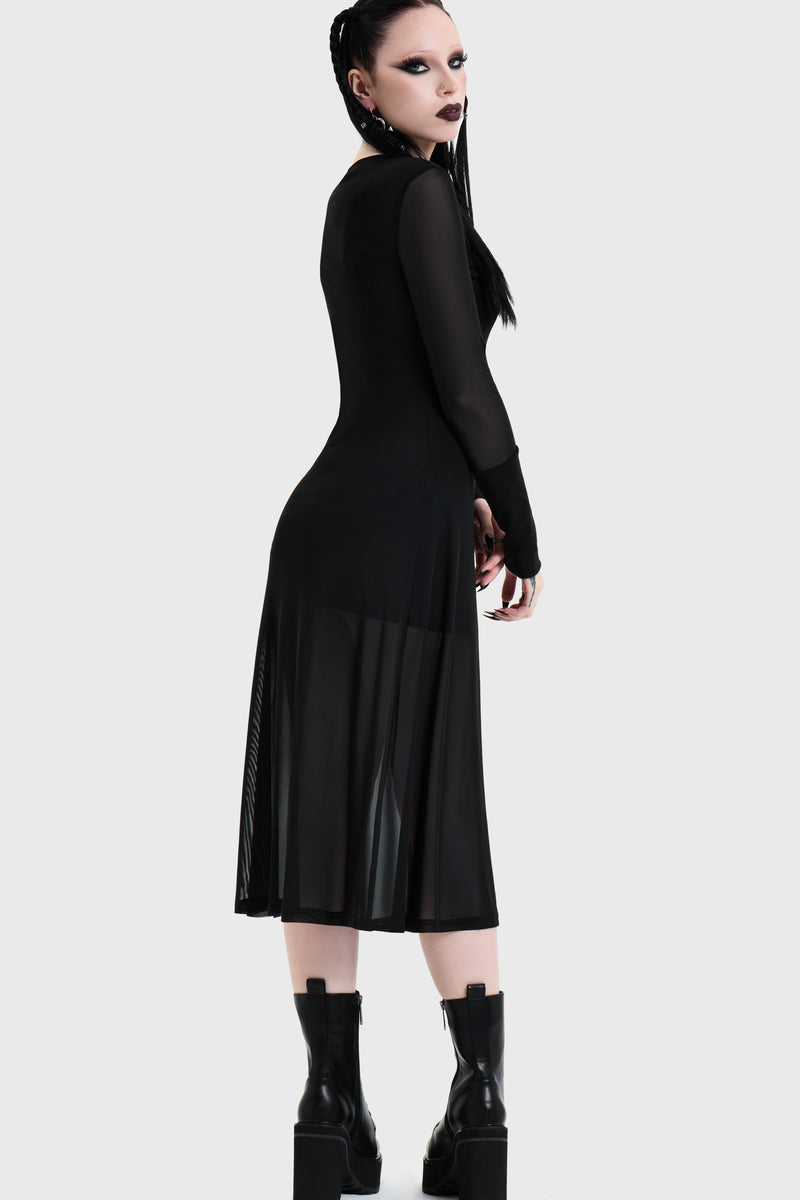 Nova Mesh Midi Dress