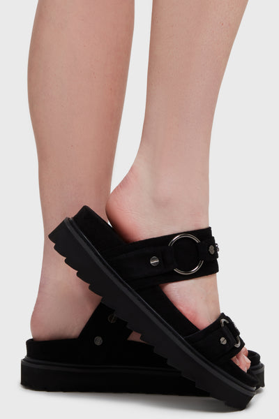 Obsidian Night Flat Sandal
