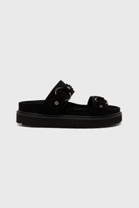 Obsidian Night Flat Sandal