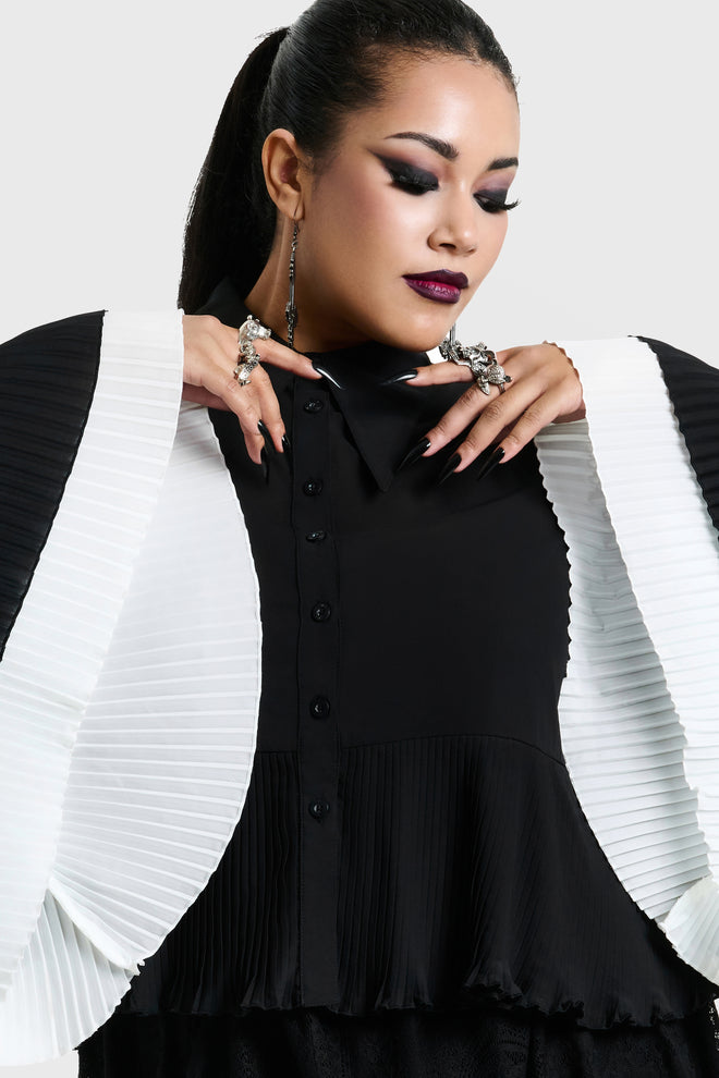 Obsidienne Pleated Shirt