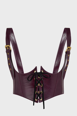 KILLSTAR Burgundy Phantoms Embrace Harness Corset NWT M/L XL/2XL ?KILLSTAR Phantoms Embrace Harness Corset Burgundy NWT  main image 3