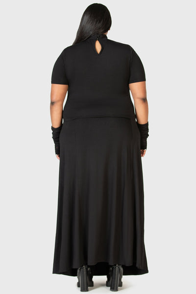 Black maxi skirt xxl best sale