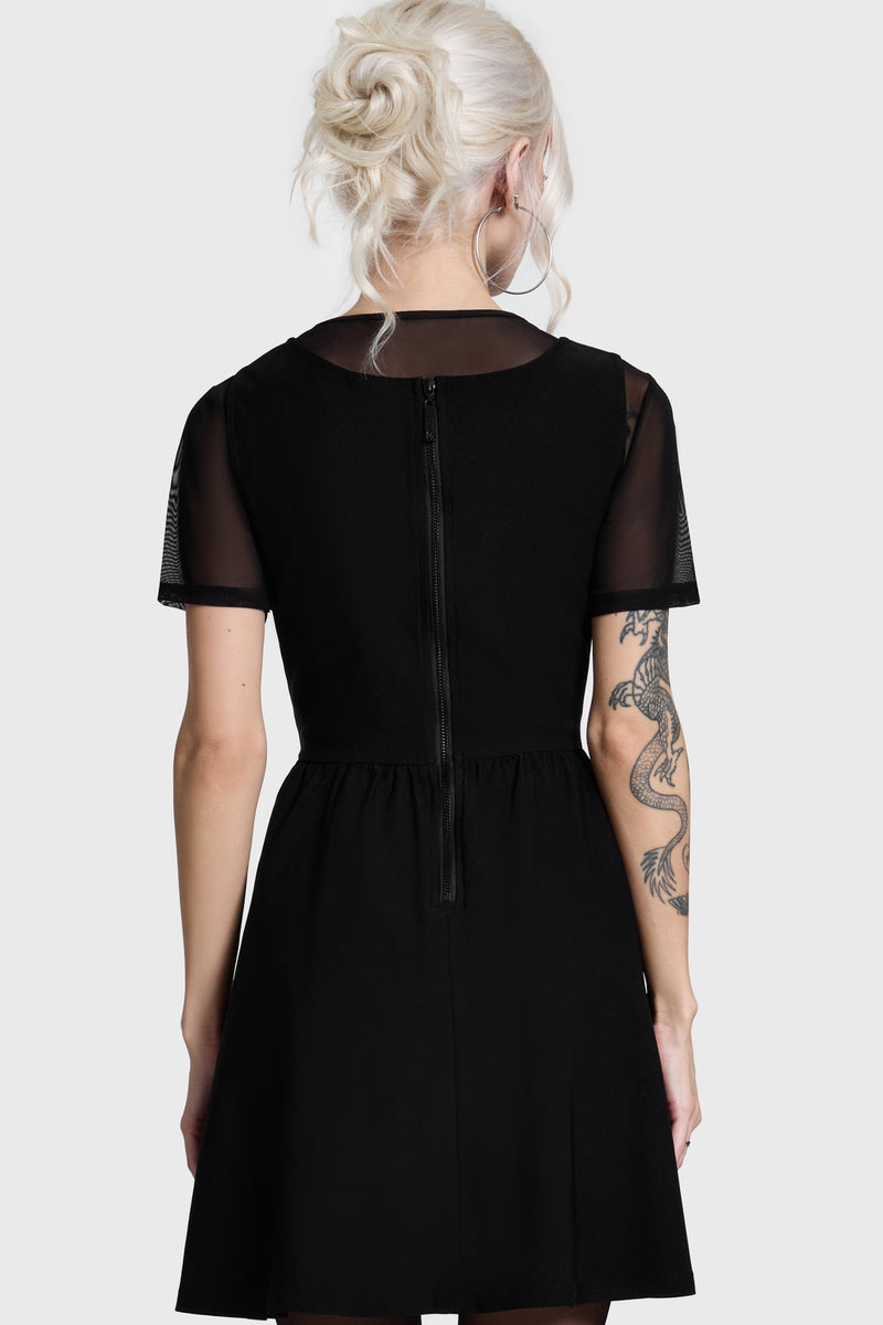 Shadow V Neck Skater Dress