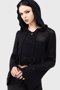 Shadow Witch Hooded Knit Sweater