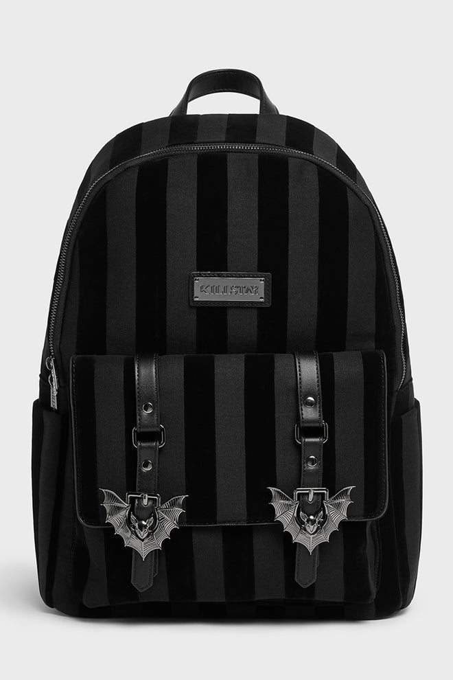 Striped Noir Bat Backpack
