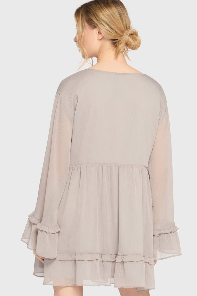 Seraph In Ash Mini Dress [GREY]