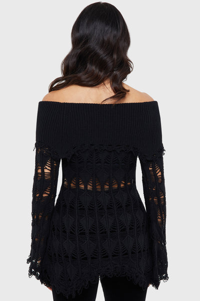 Shadow Wine Sweater [BLACK]