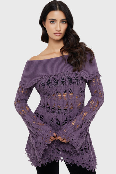 Shadow Wine Sweater [PURPLE]