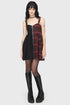 Tartan Marie Zip Dress [BURGUNDY]