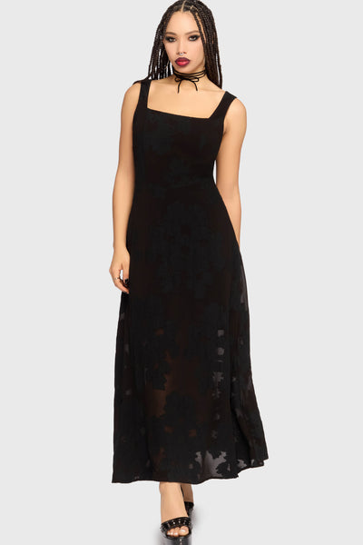 The Hollow Jacquard Maxi Dress