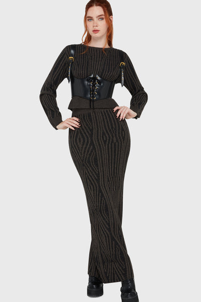 Thorned Woods Maxi Skirt