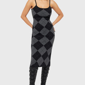 Twilight Argyle Midi Dress