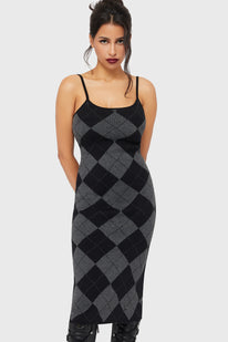Twilight Argyle Midi Dress