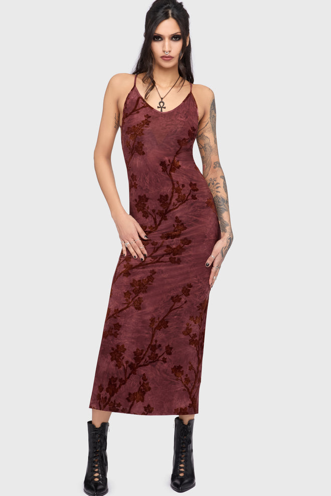 Twilight Viper Flocked Maxi Dress