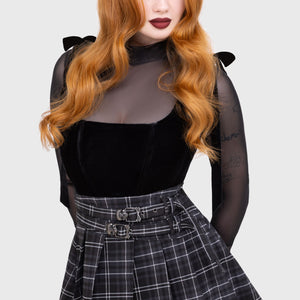 Tartan Riot Skirt [GREY]