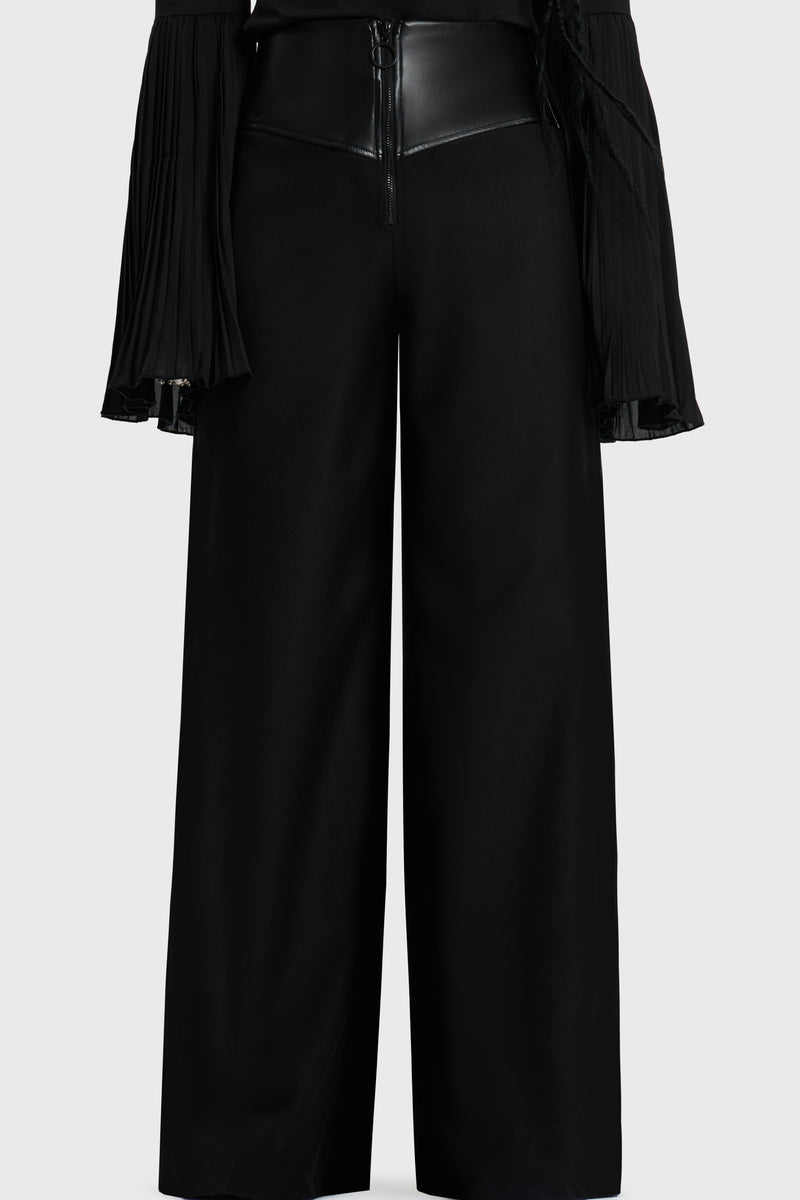 Witchmarked Zip Up Front Crop Trousers