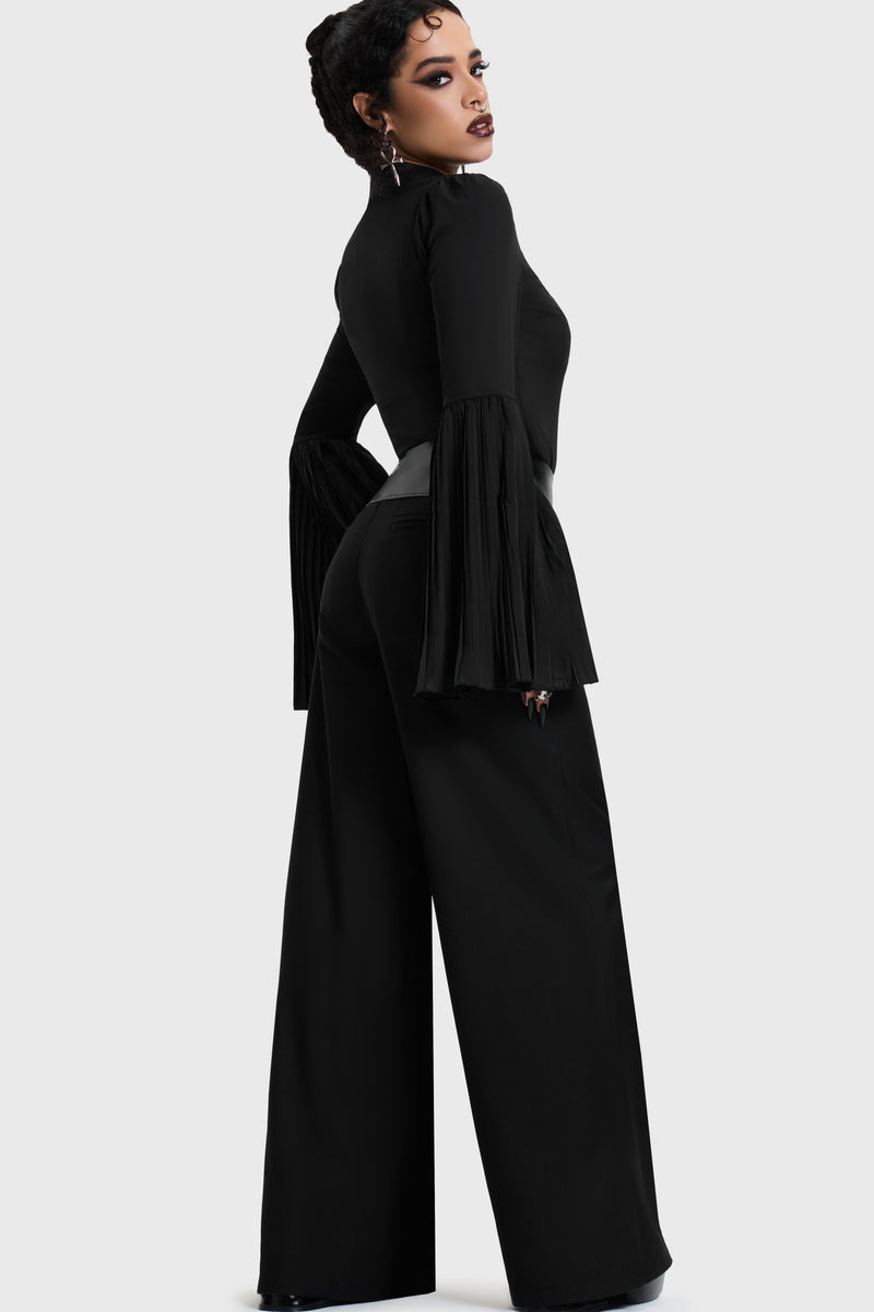 Witchmarked Zip Up Front Crop Trousers