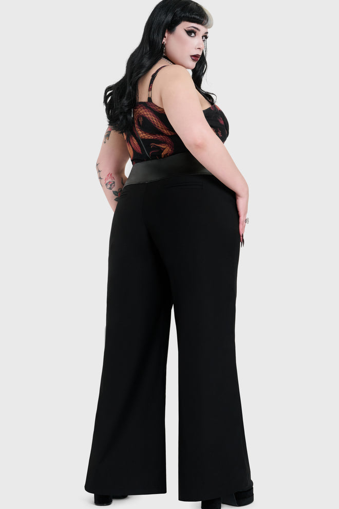 Witchmarked Zip Up Front Crop Trousers