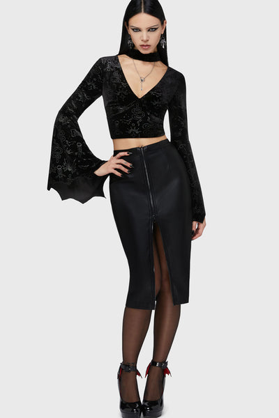 Yours Cruelly Bat Sleeve Top