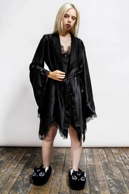 Black lace and velvet bra with straps, Scarlet Boudoir KILLSTAR, goth >  JAPAN ATTITUDE - KILLS0119